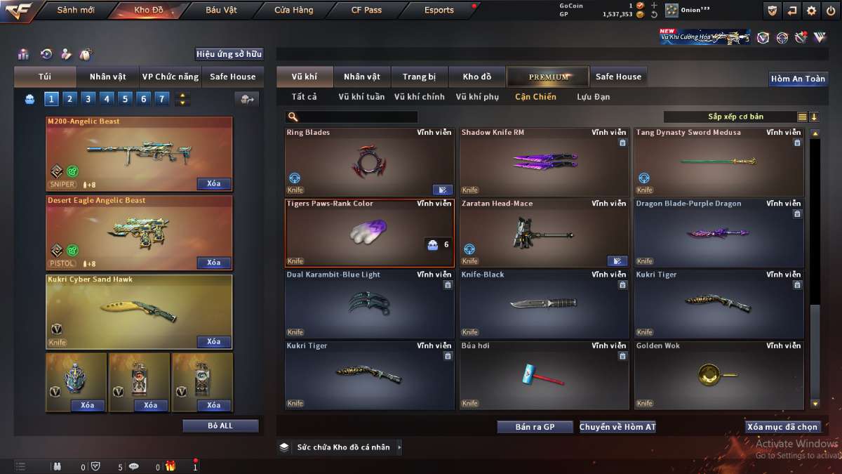 shop acc cf uy tin gia re